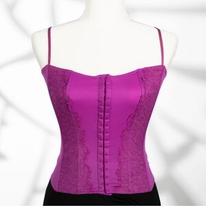 Marciano Beautiful Purple Corset with Front Lace Details, Size XSmall (Gem Find)